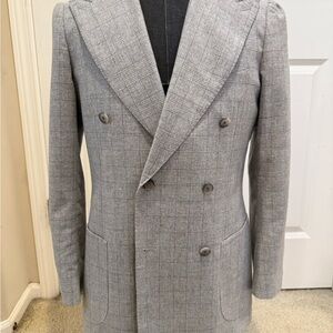 Suitsupply Light Gray Double-Breasted Suit